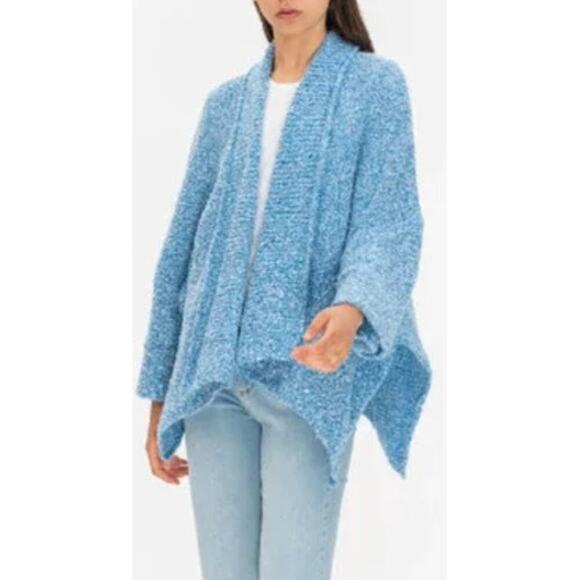 Free People Sweaters - Free People Size Small BFF Cardigan Boho Wrap Boucle Blue